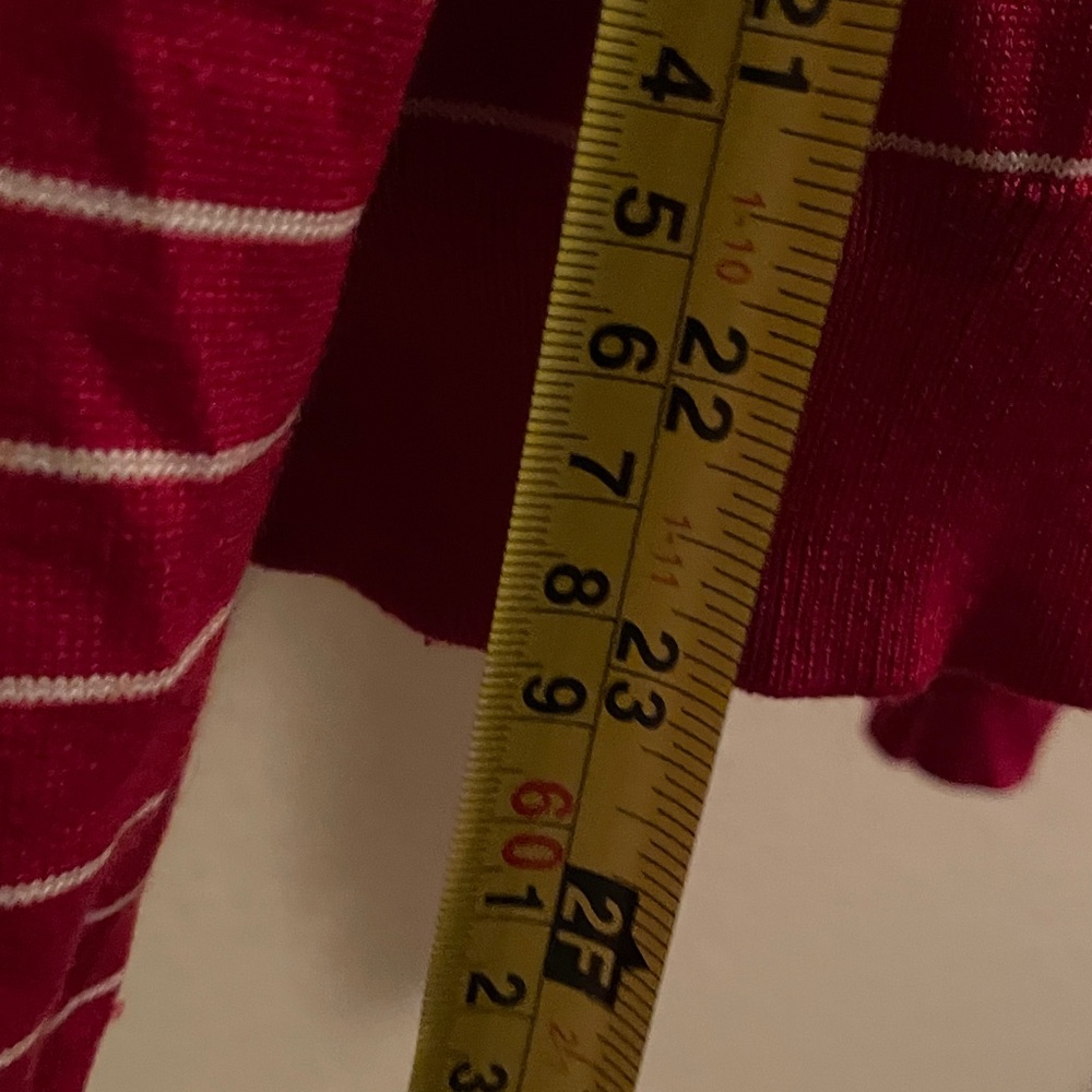 Ralph Lauren Women’s Plus Red Striped Silk Blend Long Sleeve Cardigan Plus 1X - Picture 9 of 10